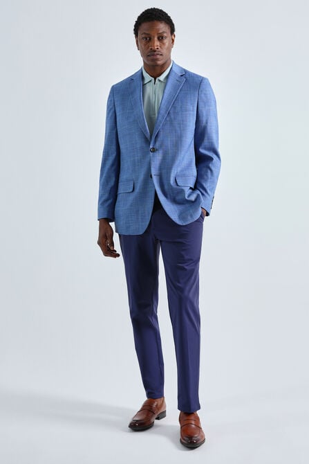 J.M. Haggar&trade; Plaid Windowpane Sport Coat, Lt Stonewash view# 3