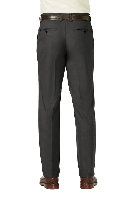 J.M. Haggar Dress Pant - Sharkskin, Dark Heather Grey view# 3
