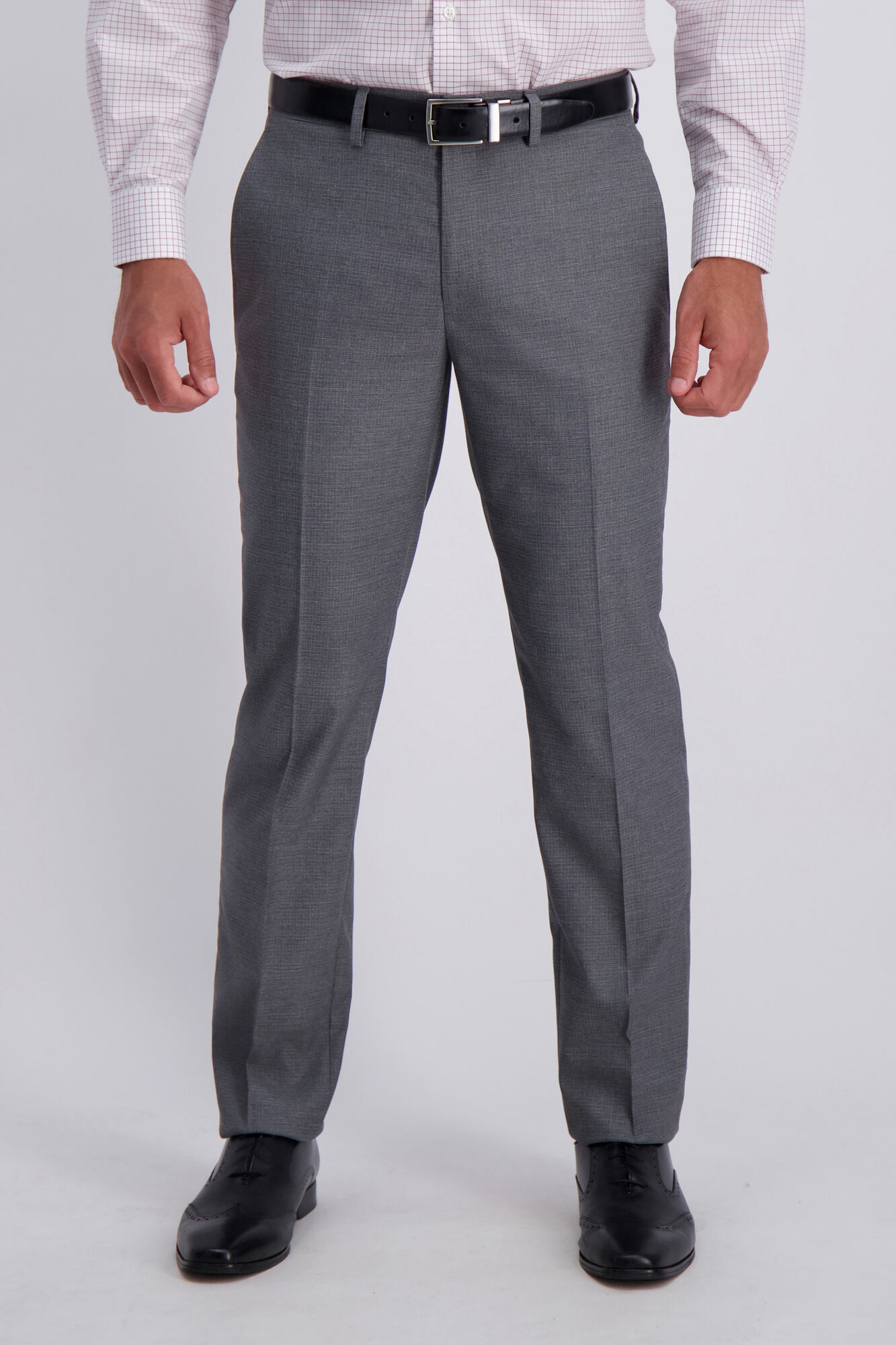 J.M. Haggar Suit Pant - Subtle Grid Graphite (HY80250 Clothing Pants) photo