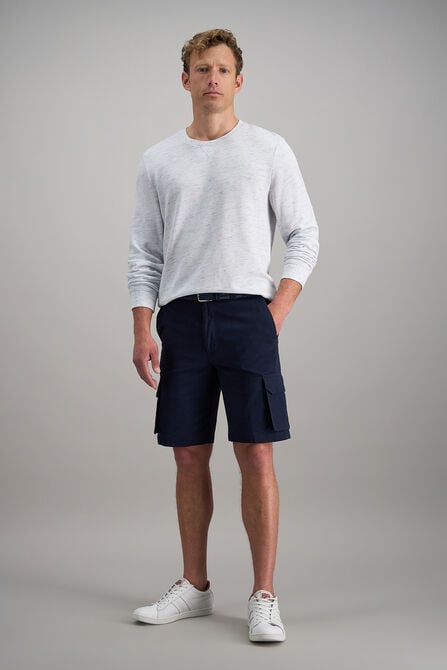 Stretch Cargo Short with Tech Pocket, Navy view# 3