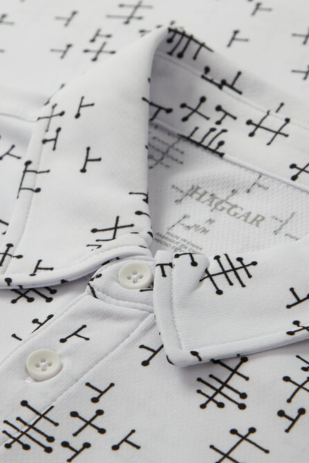 The Active Series&trade; Performance Ditsy Crosshatch Poly Polo , White view# 6