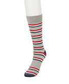 Grey Freedom Striped Socks, Graphite view# 1