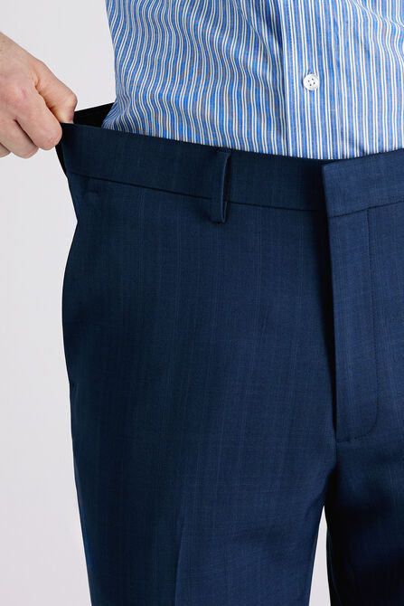 Premium Comfort Dress Pant - Tonal Windowpane, BLUE view# 5