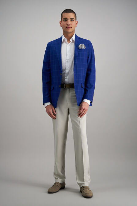 J.M. Haggar Slub Windowpane Sport Coat, Indigo view# 3