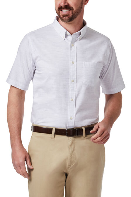 Slub Cotton Button Down Shirt , White view# 1