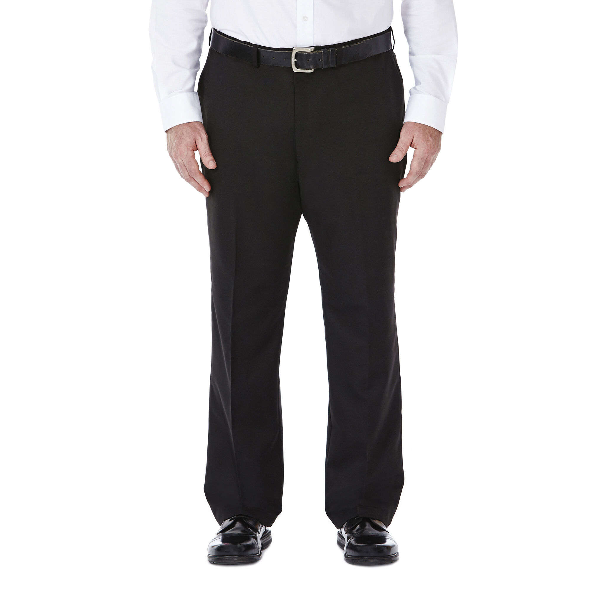 Haggar Big & Tall Cool 18 Pant Black / Charcoal (41714529498 Clothing Pants) photo