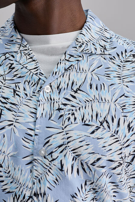Short Sleeve Camp Shirt, BLUE view# 2