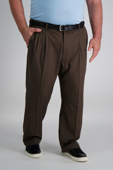 Big &amp; Tall Cool 18&reg; Pro Heather Pant, Brown Heather view# 2
