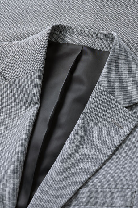 J.M. Haggar Micro Houndstooth Suit Jacket, Med Grey view# 5
