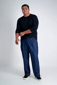 Big &amp; Tall Stretch Denim Trouser, Medium Blue view# 5
