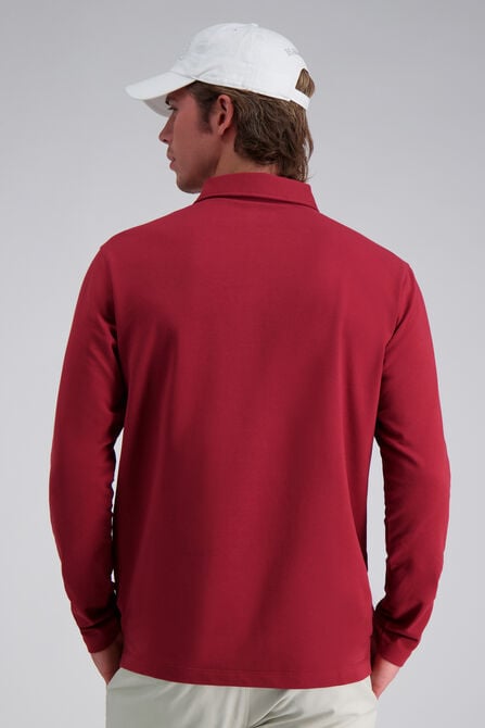 French Terry Polo Shirt, Red view# 2