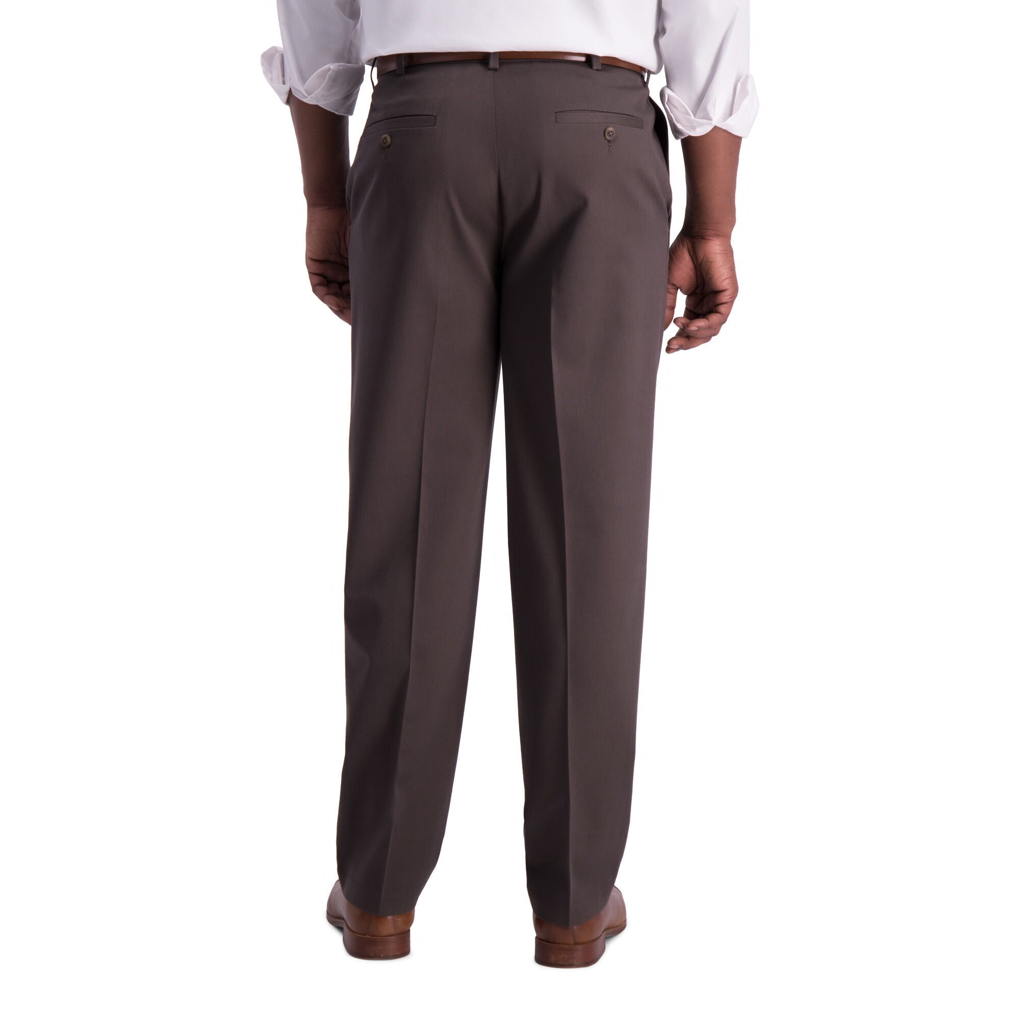 Haggar premium no iron khaki pleated hotsell