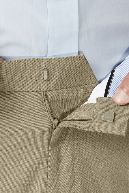 J.M. Haggar Dress Pant - Sharkskin, Oatmeal view# 4