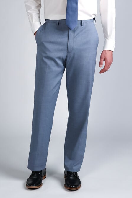 Premium Comfort Tonal Plaid Dress Pant, Chambray view# 2