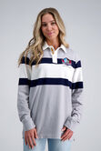 Pro Football Hall of Fame X Haggar - Vintage Wash Rugby Polo,  Silver #41 view# 2
