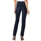 Pull On Straight Denim Pant, Navy Blue view# 3
