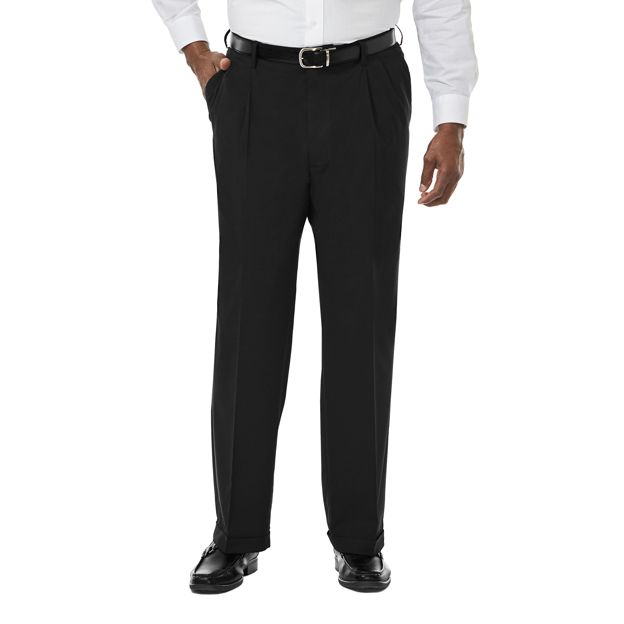 Haggar Big & Tall Premium Stretch Dress Pant Black (HD90924 Clothing Pants) photo