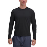 Heavyweight Long Sleeve Crewneck Tee, Black view# 1