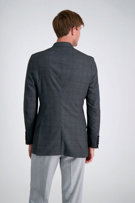 J.M. Haggar Textured Glen Plaid Sport Coat, Charcoal Htr view# 2