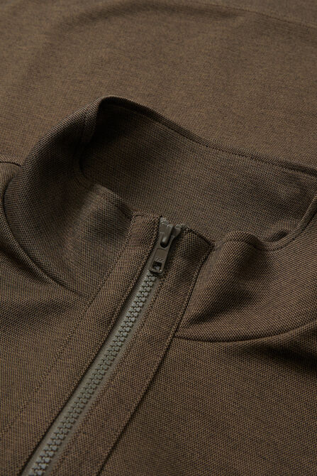 Full Zip Pique, Mocha view# 5