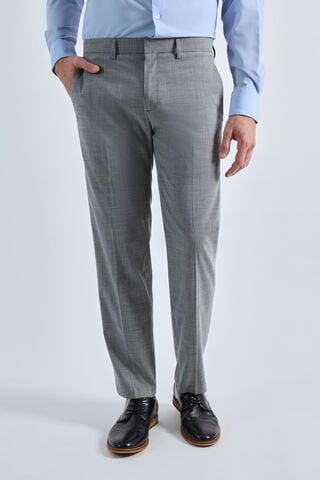 J.M. Haggar Micro Houndstooth Suit Pant, Med Grey