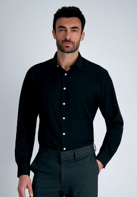 Smart Wash&trade; Dress Shirt - Black, Black