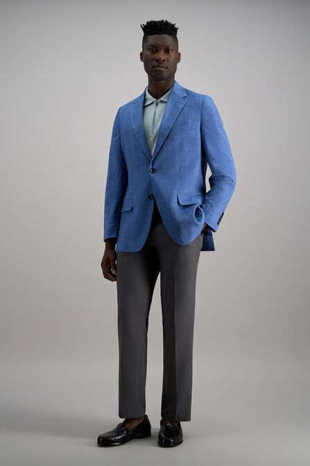 J.M. Haggar&trade; Plaid Windowpane Sport Coat, Lt Stonewash view# 3