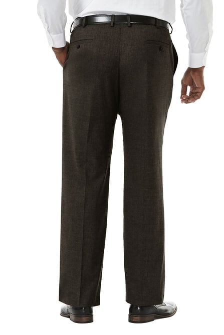 Big &amp; Tall J.M. Haggar Premium Stretch Suit Pant - Flat Front, Chocolate view# 3