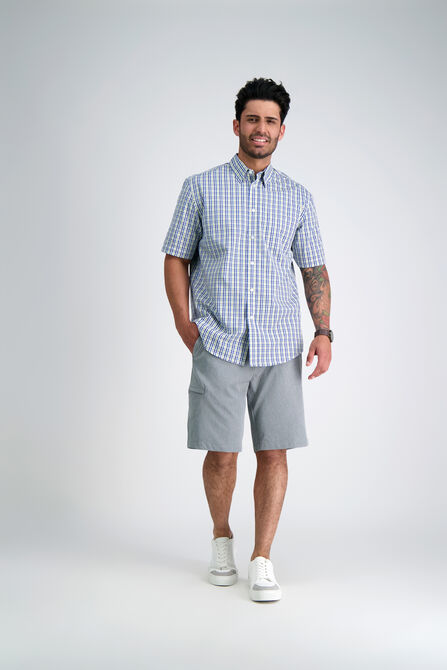 Woven Button Down Shirt - Multi Gingham, Yellow view# 4