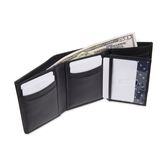 RFID Extra Capacity Trifold Wallet - Best Dad Ever Emboss, Black view# 4