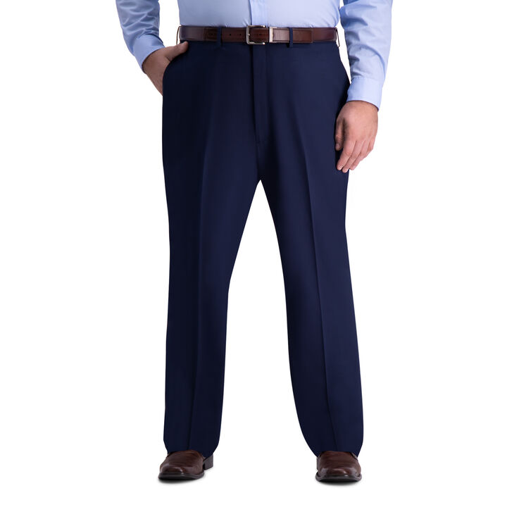 Big & Tall J.M. Haggar 4-Way Stretch Dress Pant, Blue open image in new window