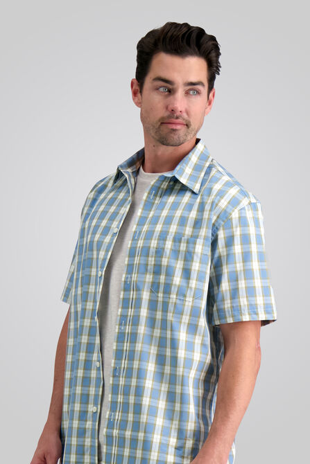 Plaid Button Down Shirt, Turquoise view# 4
