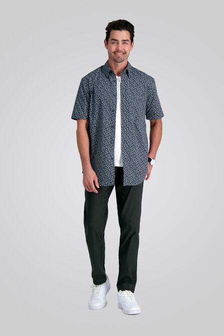 Poplin Button Down Shirt, Dark Navy view# 3