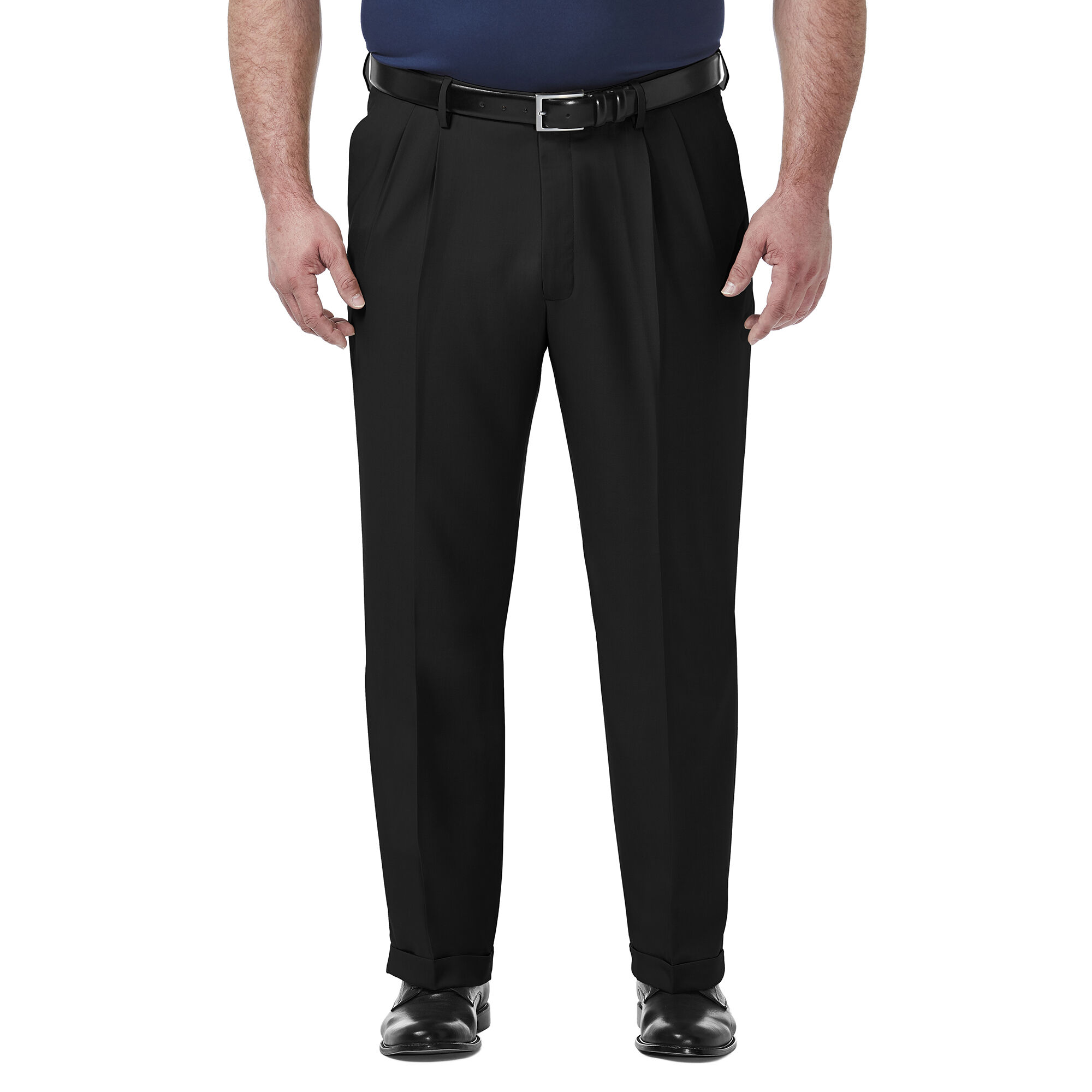 Haggar Big & Tall Premium Comfort Dress Pant Black (HD90651 Clothing Pants) photo