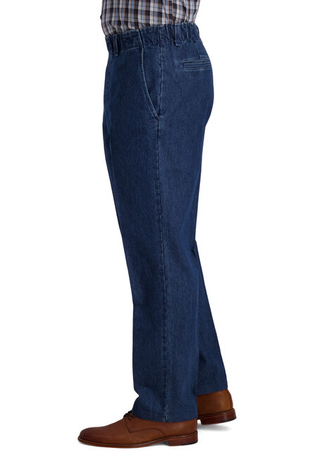 No Iron Denim Pull On Pant, Medium Blue view# 2