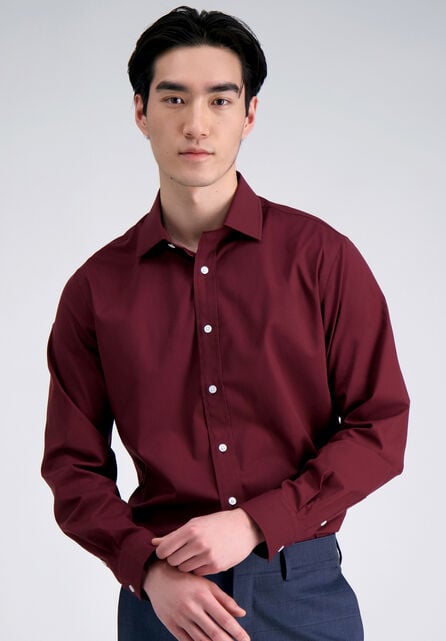 Premium Comfort Dress Shirt -  Dark Red, Dark Red