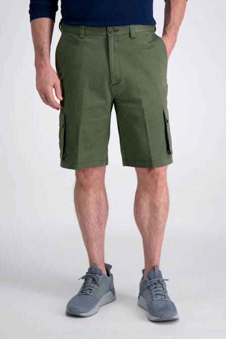 Stretch Cargo Short with Tech Pocket, Olive view# 2