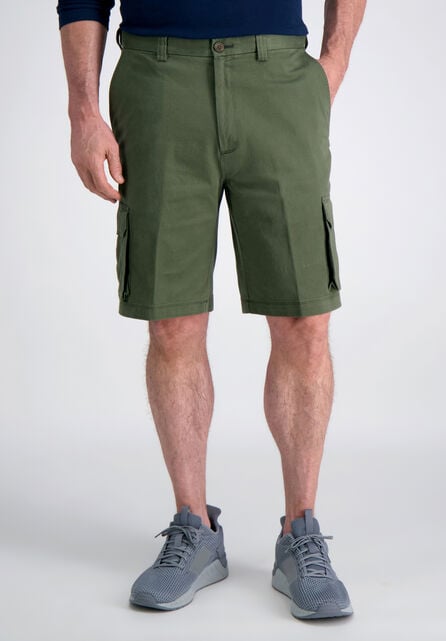 Stretch Cargo Short with Tech Pocket, Taupe