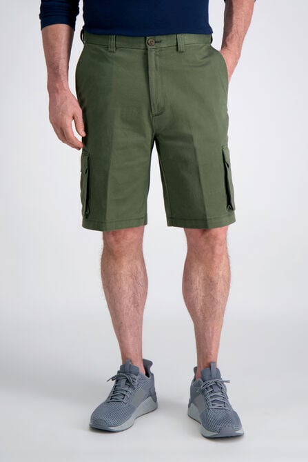 Stretch Cargo Short with Tech Pocket, Olive view# 2