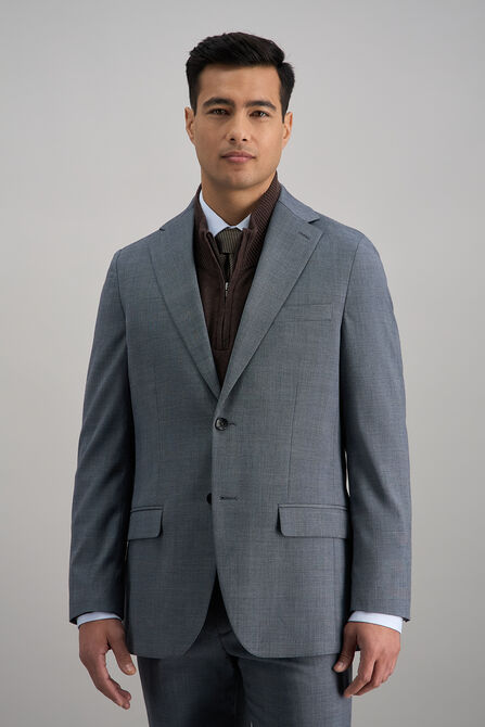 J.M. Haggar Medium Glen Plaid Suit Jacket, Chambray view# 3