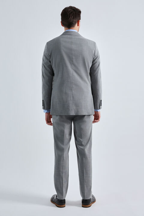 J.M. Haggar Micro Houndstooth Suit Jacket, Med Grey view# 4