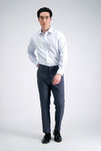 Premium Comfort Dress Shirt -  White &amp; Blue Stripe,  White view# 3