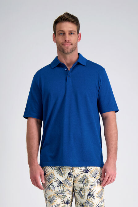 Short Sleeve Pique Polo, BLUE view# 1