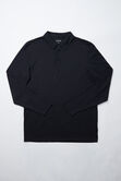 Long Sleeve 2-Color Pique Polo, Black view# 6
