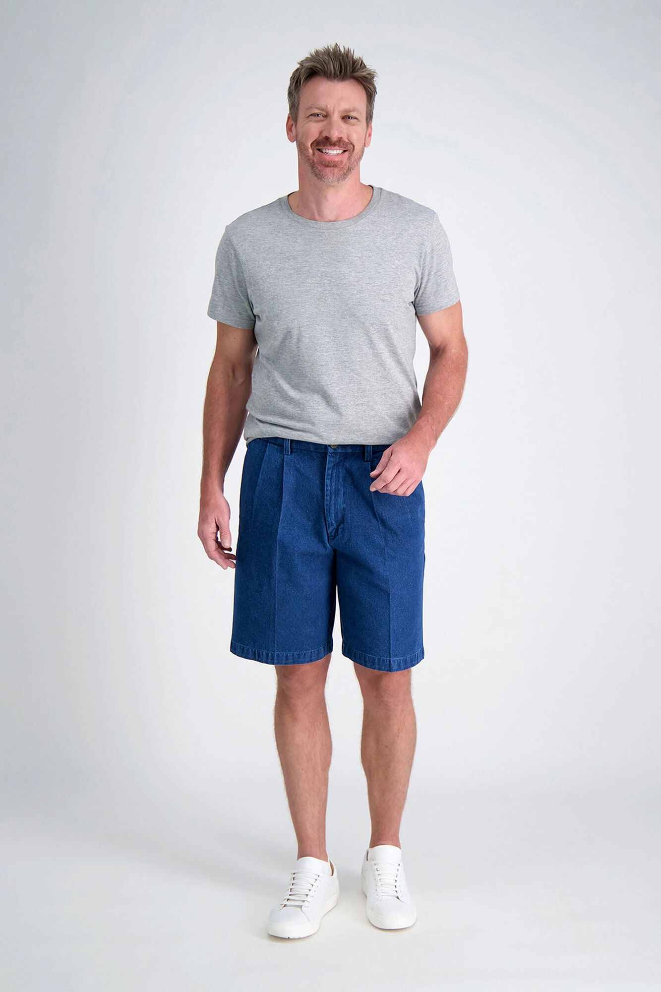 Haggar Work To Weekend Denim Short Dark Blue (HS10161 Clothing Shorts) photo