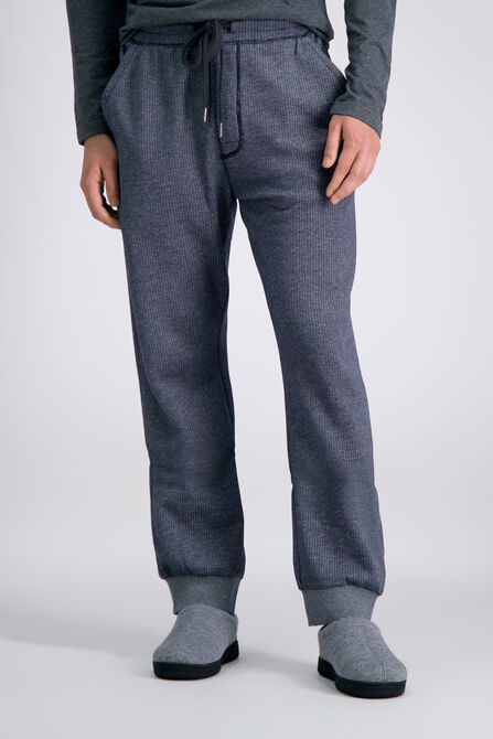 Textured Fleece Jogger Sweatpant, Indigo view# 2