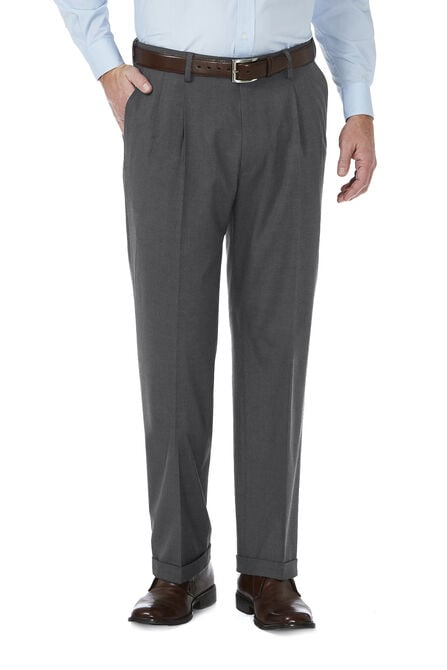 J.M. Haggar Premium Stretch Suit Pant - Pleated Front, Med Grey view# 1