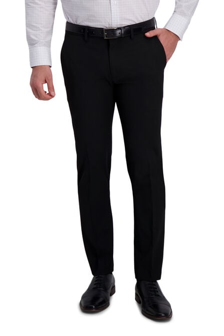 J.M. Haggar 4-Way Stretch Suit Pant - Plain Weave, Black view# 1