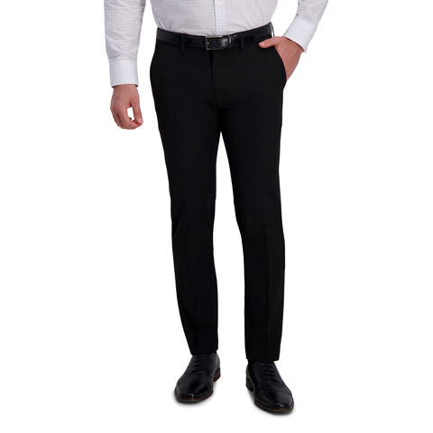 J.M. Haggar 4-Way Stretch Suit Pant - Plain Weave, Black
