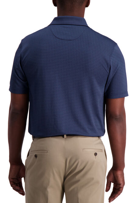 Diagonal Allover Polo, Admiral Blue view# 2